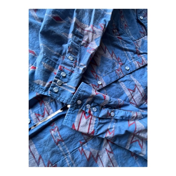 Vintage Wrangler Aztec Pearl Snap Western Shirt, Women’s XL - Picture 4 of 7